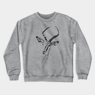 Impala Ram Portrait | African Wildlife Crewneck Sweatshirt